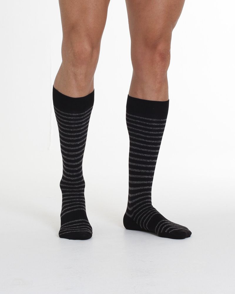 Medias-largas-rayas-negro-gris-hombre-CHT